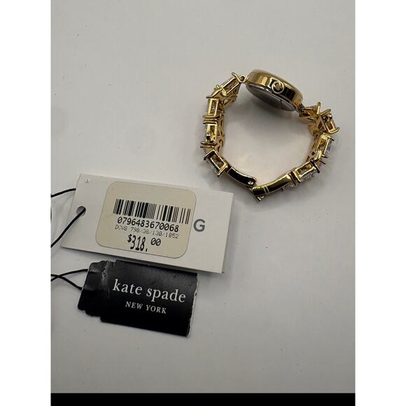 Kate Spade New York Women Watch Gold Trillion Crystal Cocktail Bangle Gold NWT main image 5